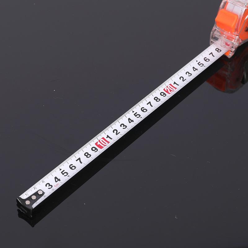 厂家批发不锈钢卷尺盒尺 多功能透明尺子5米3米工程钢卷尺可定制