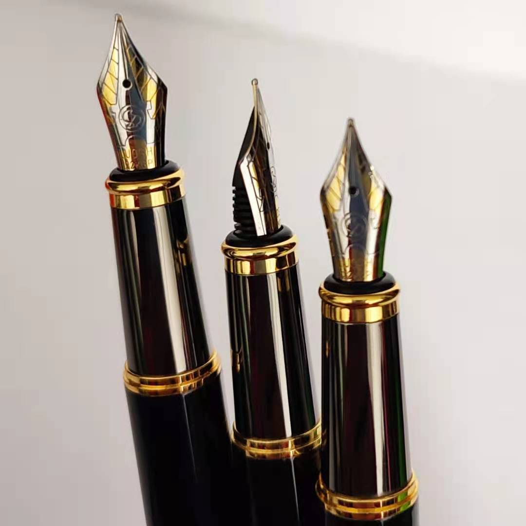 经典大尖钢笔商务套装礼盒学生金属签字美工笔礼品广告笔定制logo