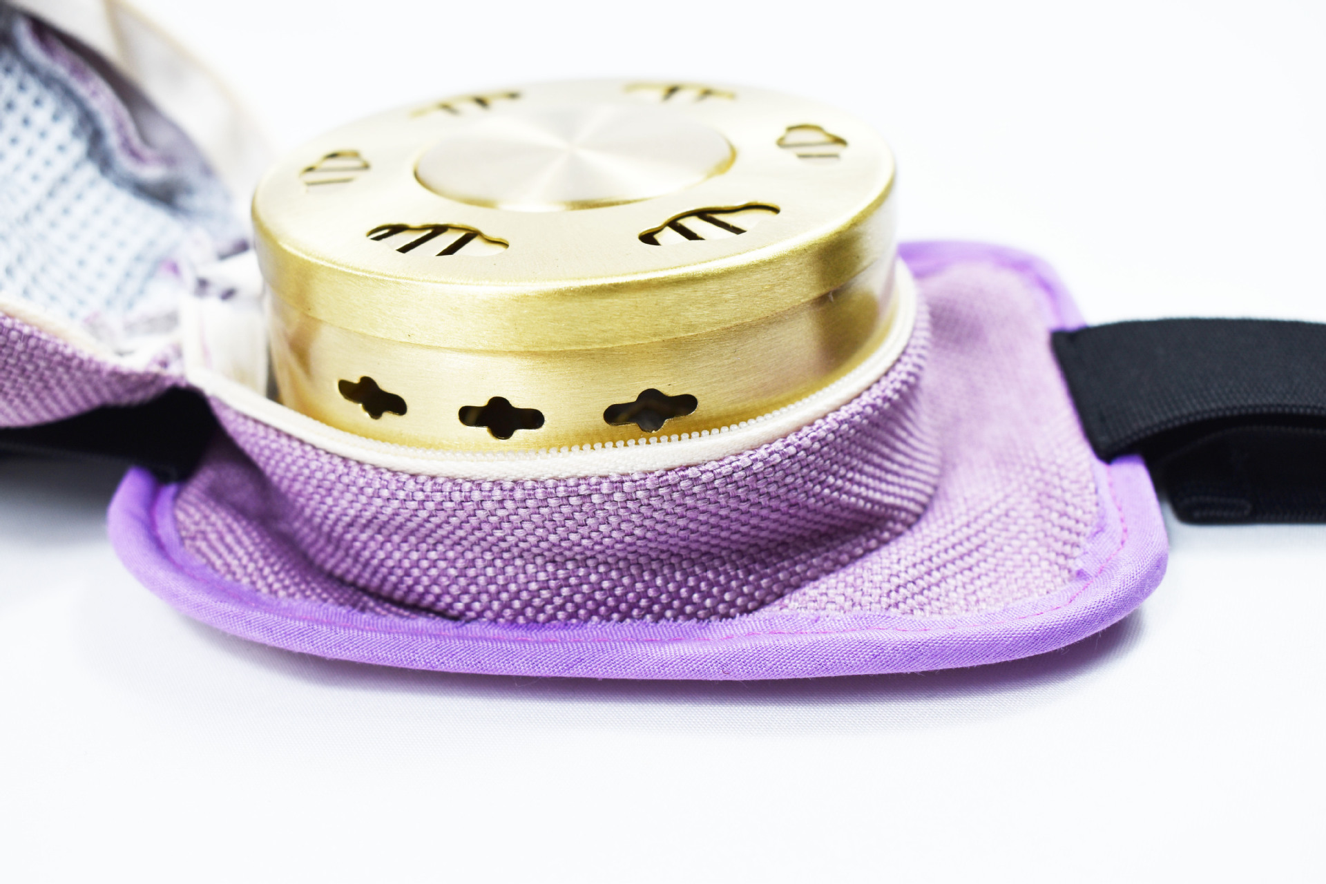 佑嘉布艺 纯铜随身灸 艾灸盒布套无烟颈肩四联灸衣 艾灸布套批发