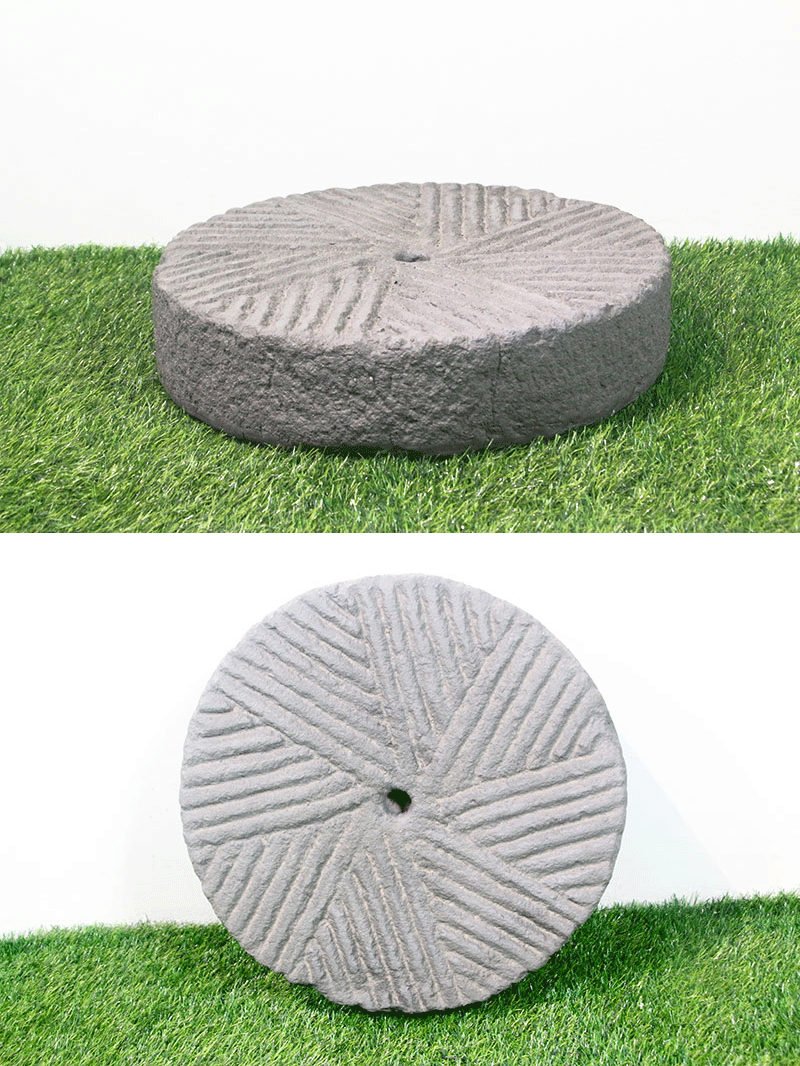 高仿石磨天然纹理人造景观石磨玻璃钢磨盘园林景观装饰