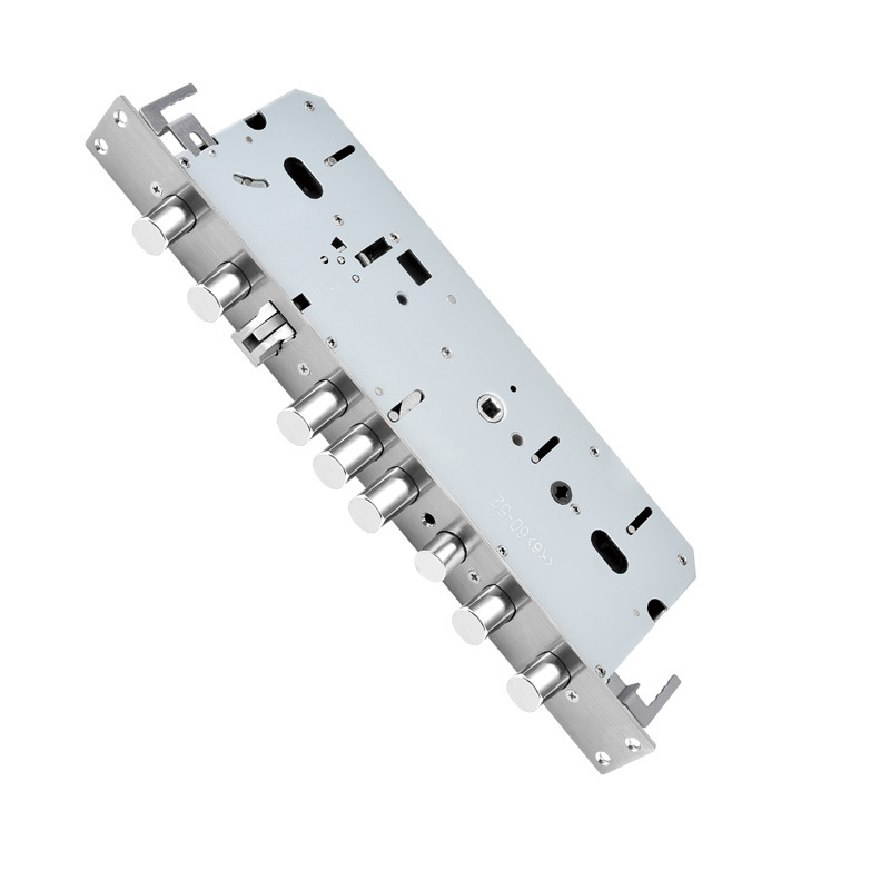 新款大霸王下把手耐指纹锁体6052孔距通用不锈钢锁舌方头替换锁芯