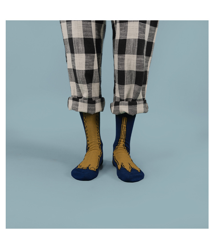 秋冬新款鸡脚袜创意恶搞鸡爪潮袜鼠年袜男女棉袜袜子情侣中筒袜