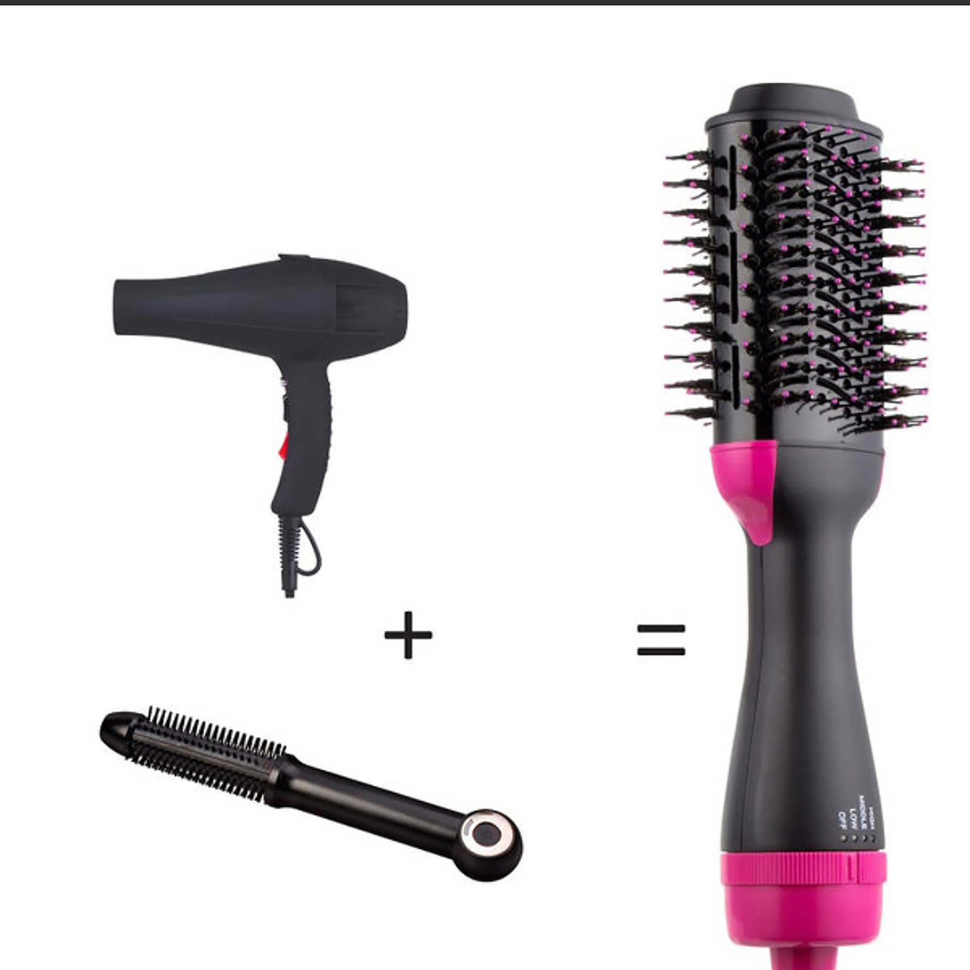 Amazon Hot Hot Air Comb Two-in-One Negative Ion Straight Comb Hair Straightener Hair Dryer Hair Curler Styling Comb
