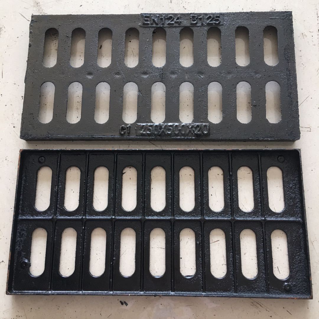 球墨铸铁沙井盖250*500排水沟雨水单篦方形井盖雨水篦子