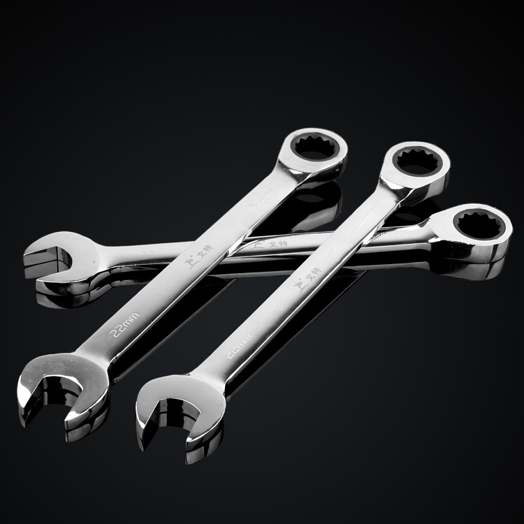 快速扳手两用棘轮双头梅花刺轮板手12-13-14-17-19号自动荆刺扳手