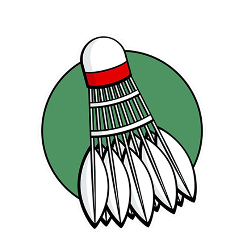 aliauto汽车贴纸羽毛球乙烯基贴纸笔记本电脑行李防水贴13x11cm