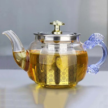 高硼硅玻璃茶壶可明火直烧电陶炉烧水煮茶壶带304不锈钢滤网