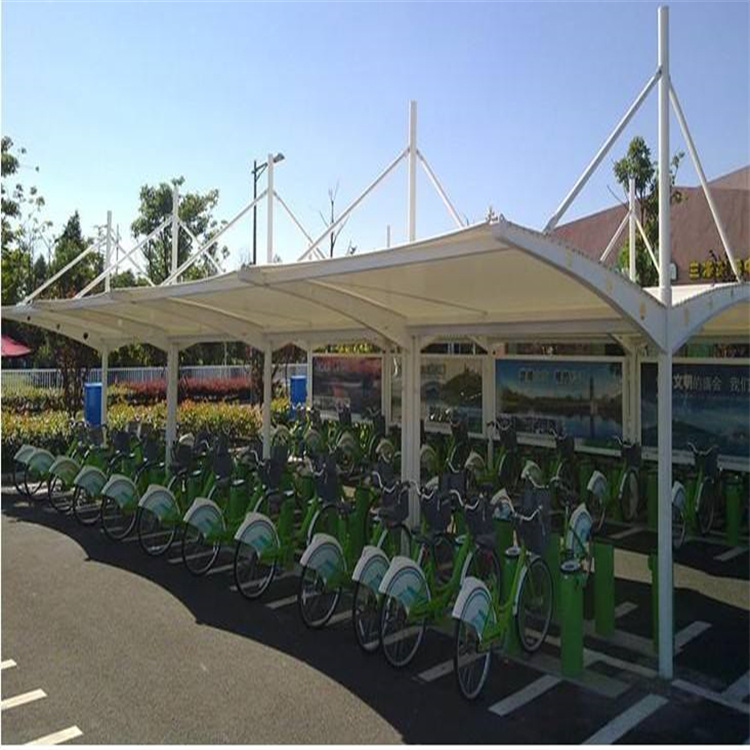 自行车棚膜结构 定制安装 适用于各种户外商场小区停车场