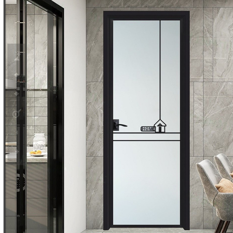 极窄边框玻璃推拉门厨房移门客厅阳台现代简约钛铝合金隔断门定制