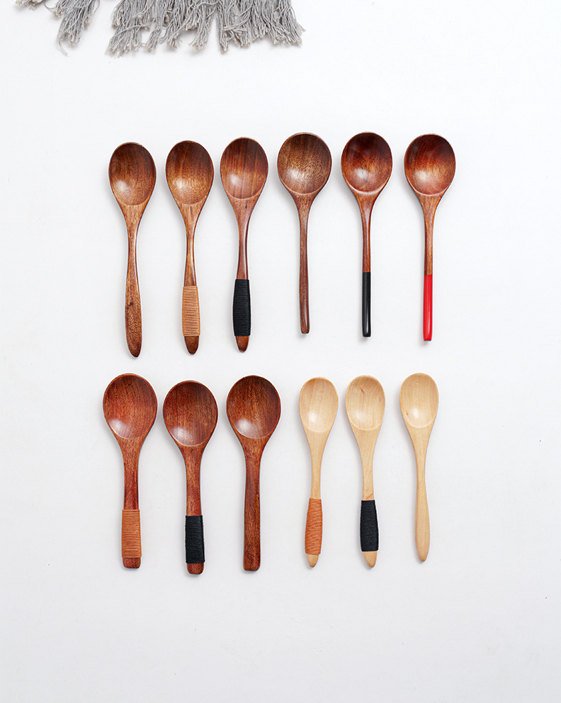 工厂直销实木调羹调料勺家用蜂蜜勺子长柄汤匙小木勺餐具和风日式