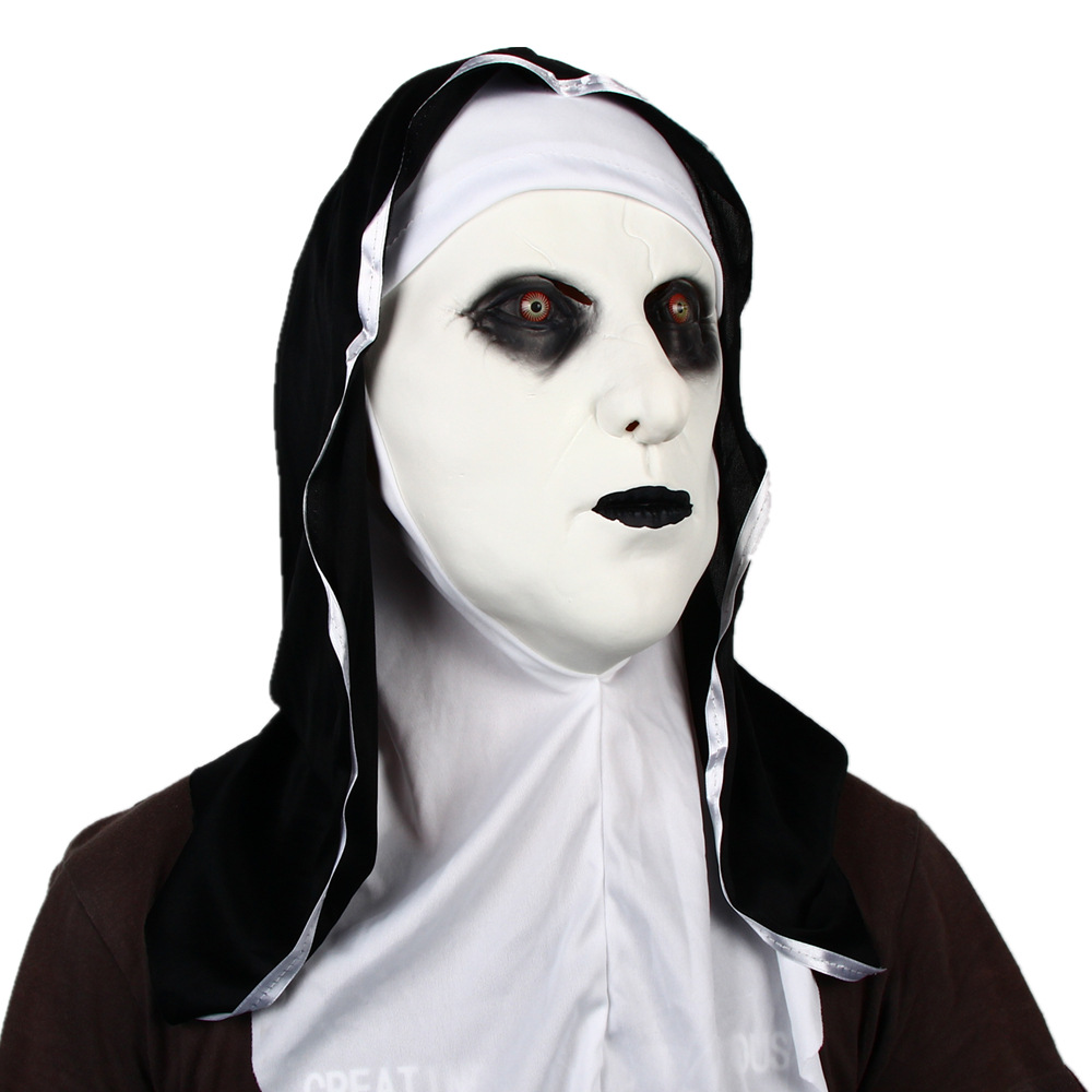 招魂2 万圣节乳胶面具头套派对舞会修女恐怖死侍鬼面具装扮道具