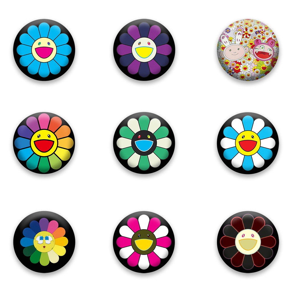 个性潮牌太阳花挂件胸章徽章ins别针包包装饰配饰胸牌胸针创意