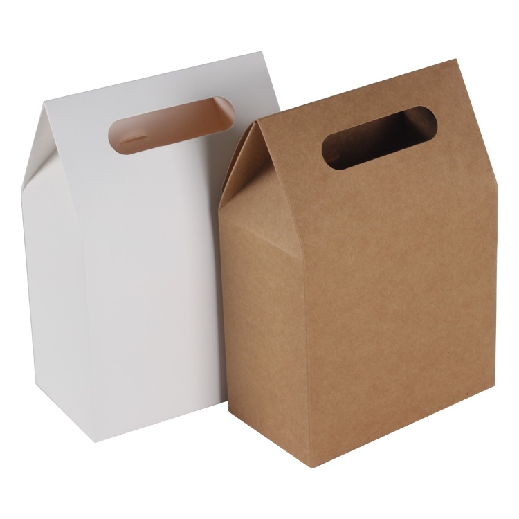 cakebox蛋糕面包包装盒 牛皮纸开窗食品披萨盒 手提方形月饼礼盒