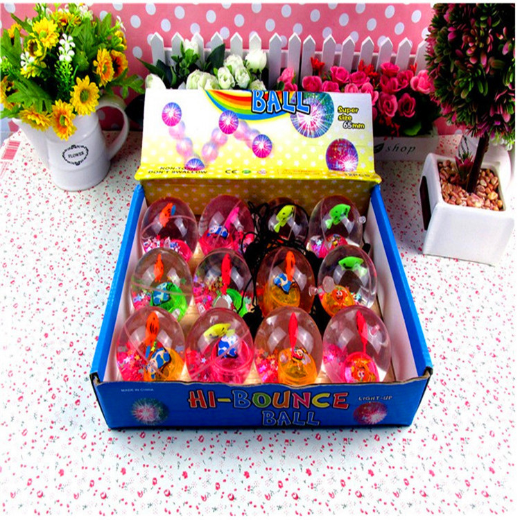 Luminous Crystal Elastic Ball Colorful Jumping Ball Flash Children's Luminous Toys Promotional Gifts Factory Wholesale
