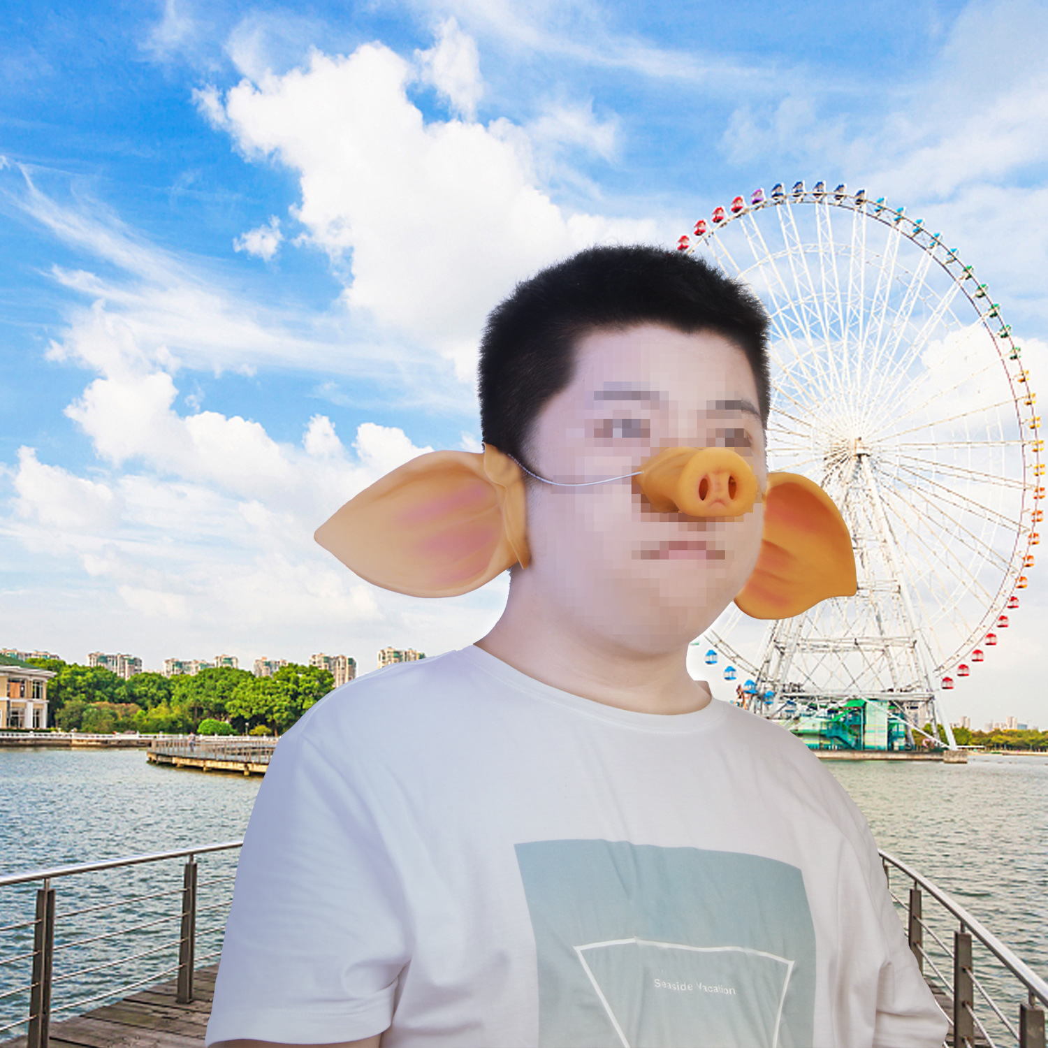 猪鼻子道具乳胶大人小孩尺寸猪八戒头套面大鼻子影视万圣节愚人节