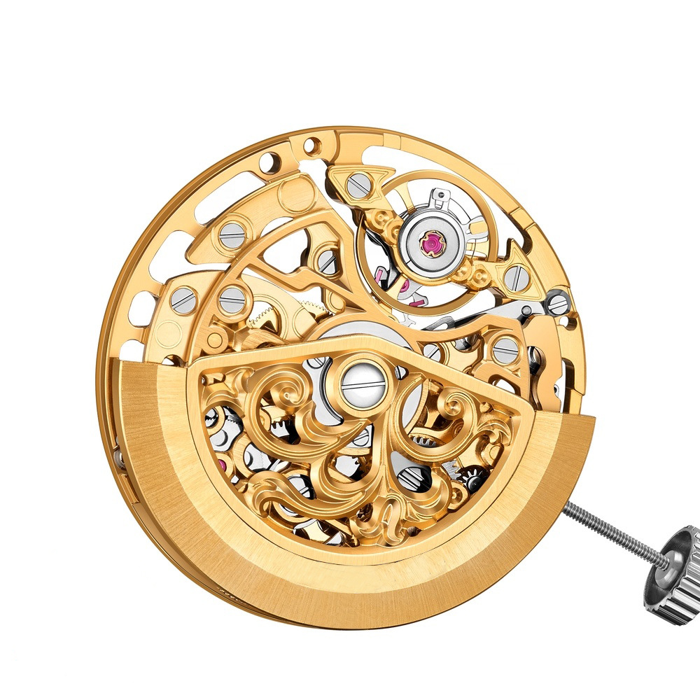 手表机芯改装 手表配件双镂空自动机械机芯日本进口8n24 8n40 oem-阿