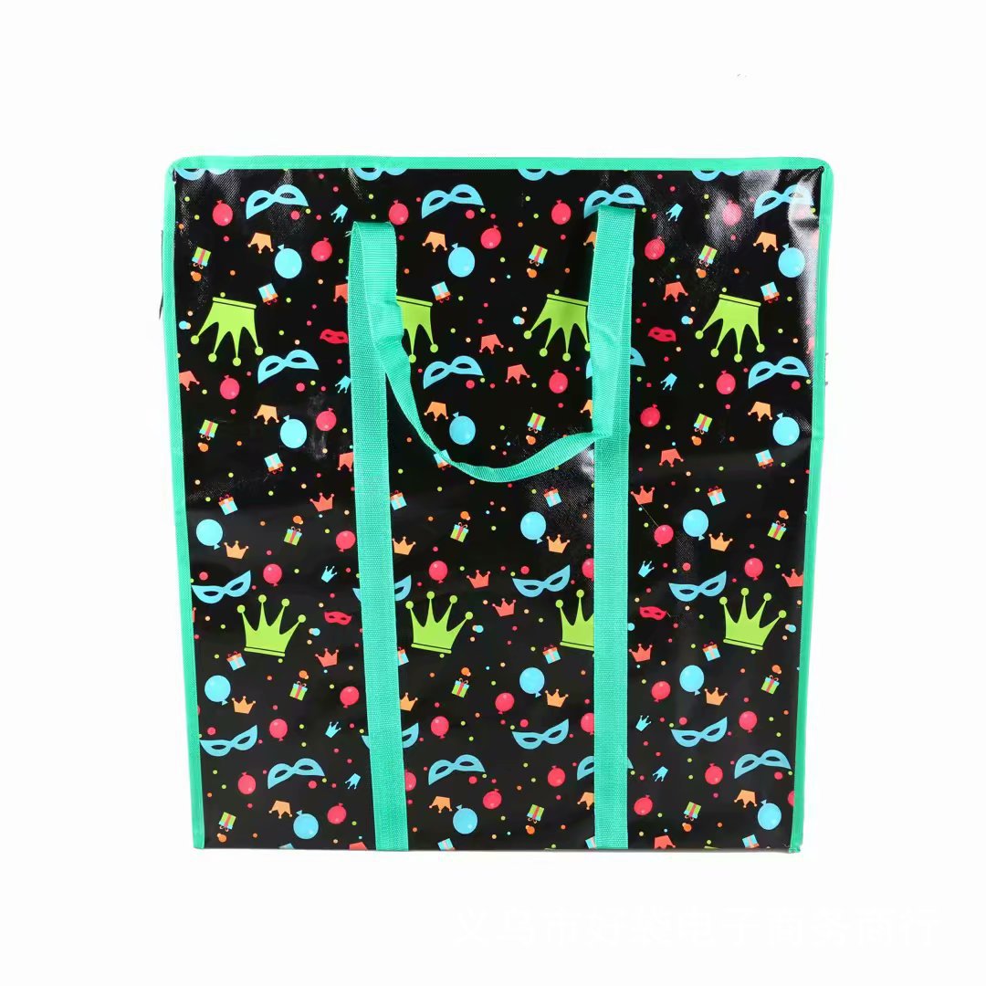 新款防水彩印复合编织袋定做创意卡通编织袋购物手提袋可印logo