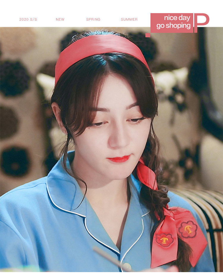 中餐厅丝巾发带赵丽颖同款发带女绑发飘带复古长丝带发绳发饰