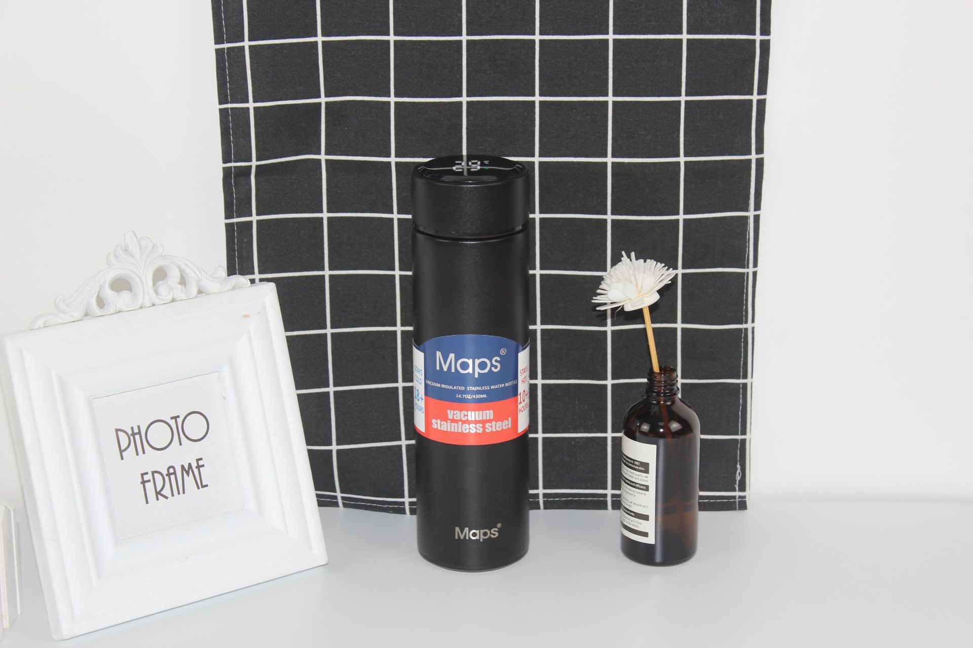 智能温显不锈钢喷塑保温杯触摸温度显示水杯商务广告礼品杯定制_优品