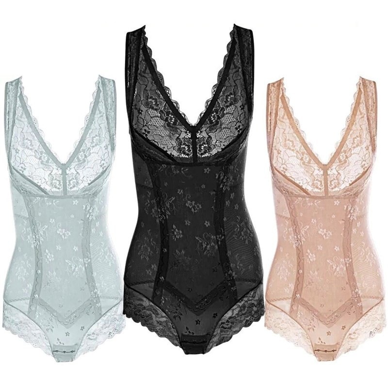 连体内衣内裤 一体式收腹束腰无痕薄款蕾美体塑形显瘦身内衣.