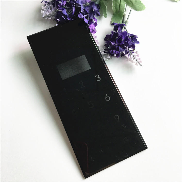 广东厂家直供批发黑色钢化玻璃定做 透光 烤漆 深加工 视窗半透