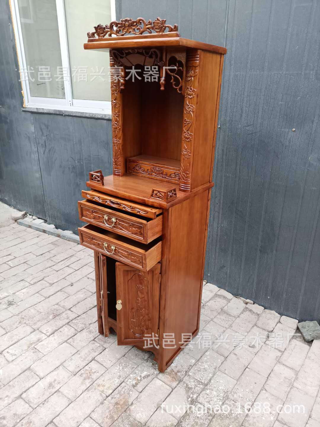 立柜供桌佛台家用大型阳台高供桌老榆木放财神爷的供台架子