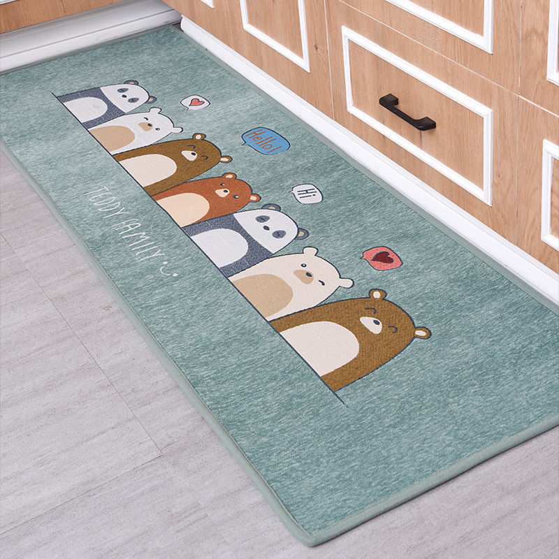 厨房地垫防滑防油防水地毯家用门口进门垫子耐脏门垫吸水脚垫浴室