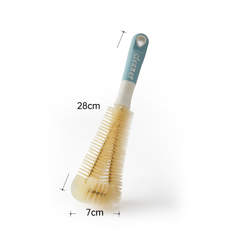 Extended Wooden Handle Cup Brush Baby Bottle Brush Set Nylon Kitchen Glass Thermos Cup Long Handle Cleaning Cup Brush