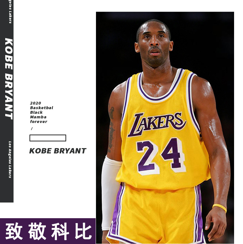 跨境专供湖人科比24号球衣8号 詹姆斯23号篮球服套装成人儿童欧码