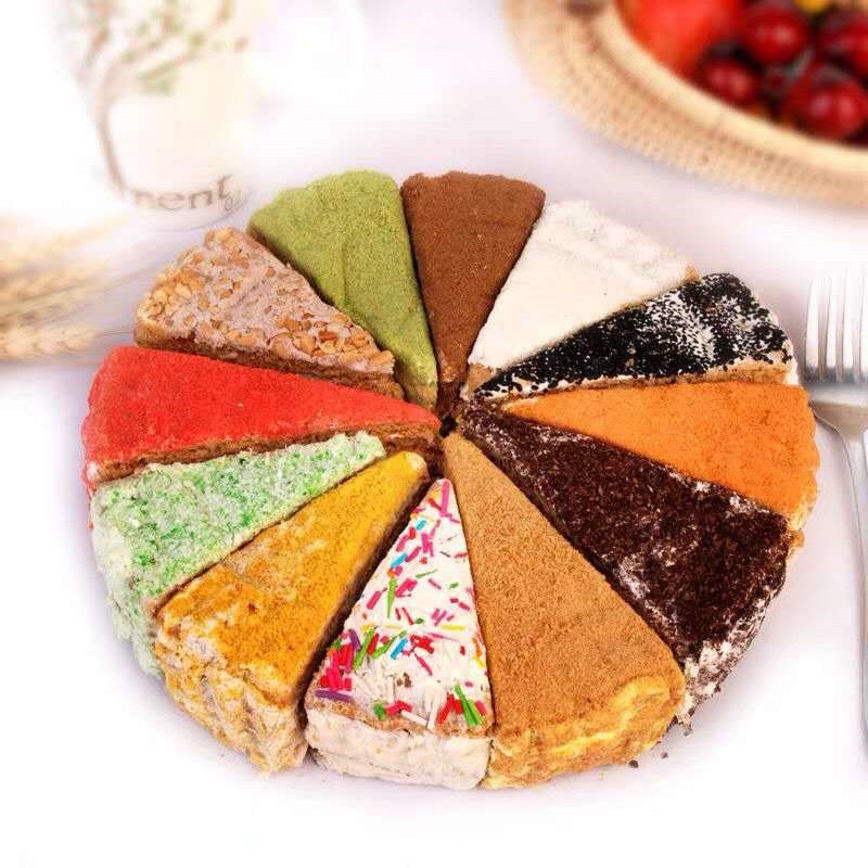 俄罗斯风味提拉米苏千层蛋糕八拼12拼蜂蜜奶油生日糕点700克包邮