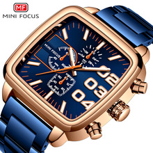 MINI FOCUS品牌手表 男士多功能表防水石英表夜光钢带男手表0314G