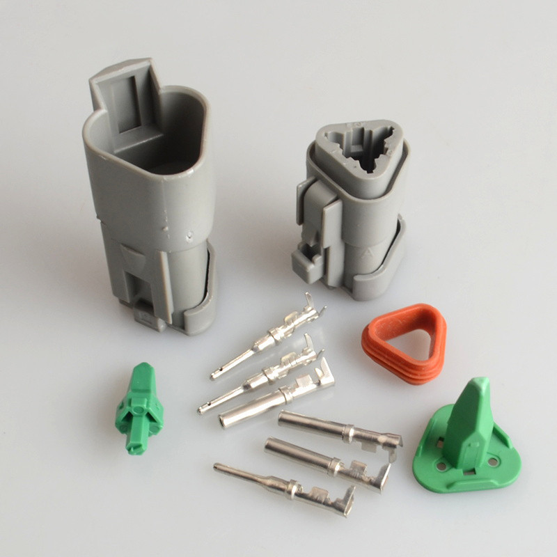 dt06-3s德驰型汽车连接器接插件公母头接线端子线束插头 dt04-3p