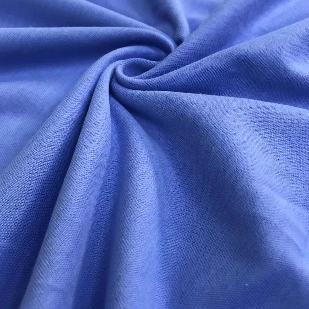 21支棉刷毛单面汗布 全棉180g纯棉t恤面料 休闲家居服装针织面料