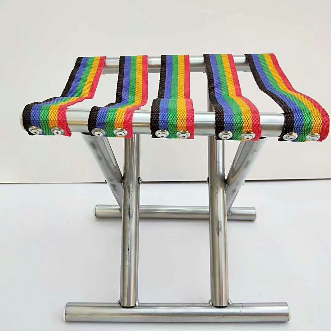 渔人钓具 粗圆管焊接钓鱼凳 电镀无靠背马扎凳 规格30*25*32