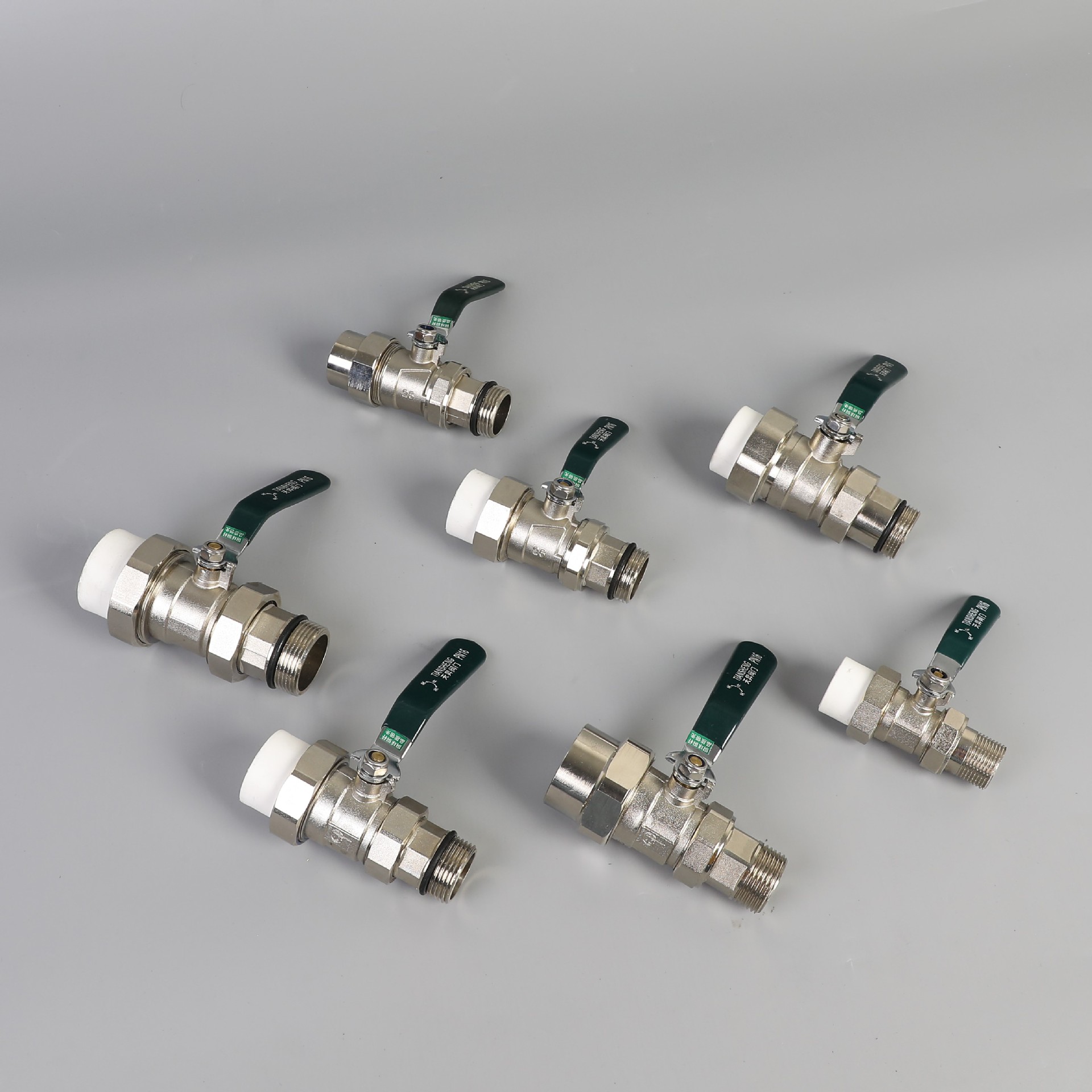 厂家直销 ppr黄铜铜分水器套阀 过滤器套阀 进回水阀 带表