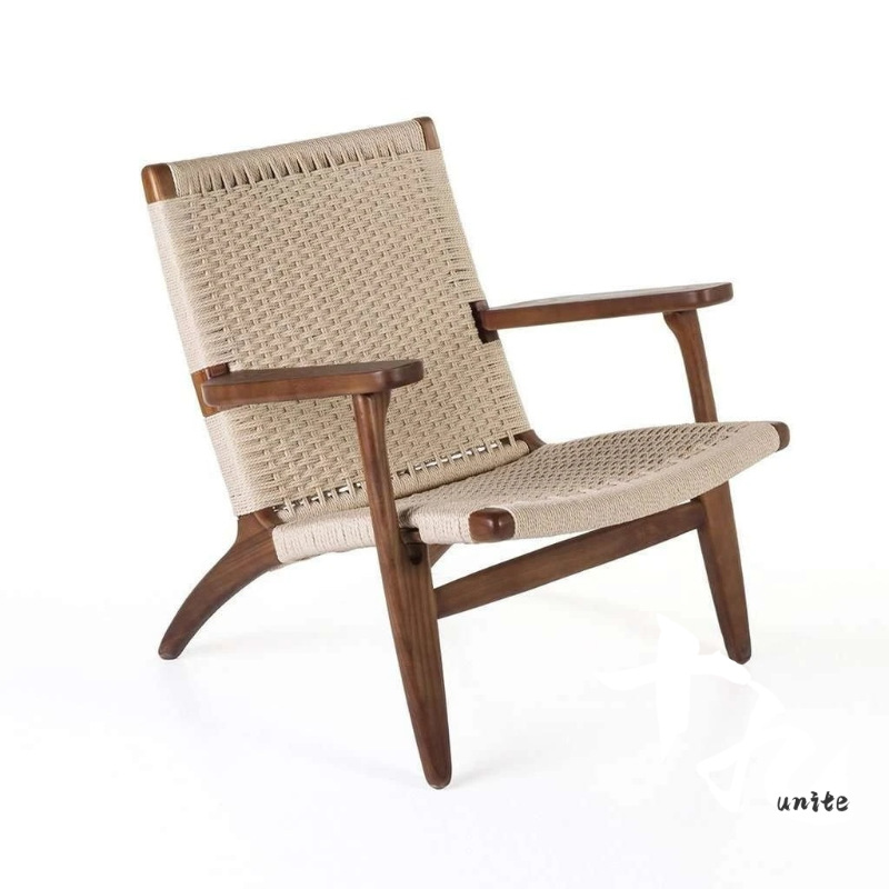 Designer Nordic Recliner Rattan Chair Balcony Leisure Chair Courtyard Single Sofa Woven Backrest Reading Chair
