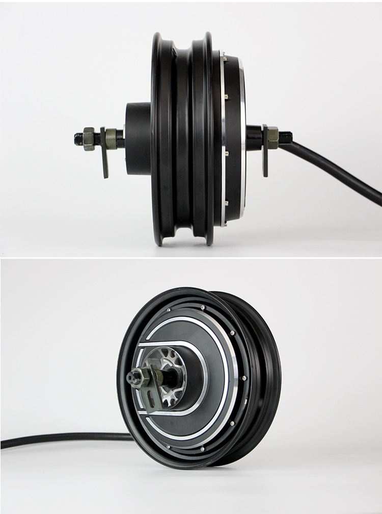 全顺三代瓦片电机10寸2500w3500w改装高速60v72伏轮毂后轮全电压