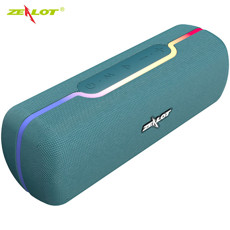 Zealot S55 New Bluetooth Speaker Colorful Flashing Light Fabric Outdoor Portable Card USB Audio