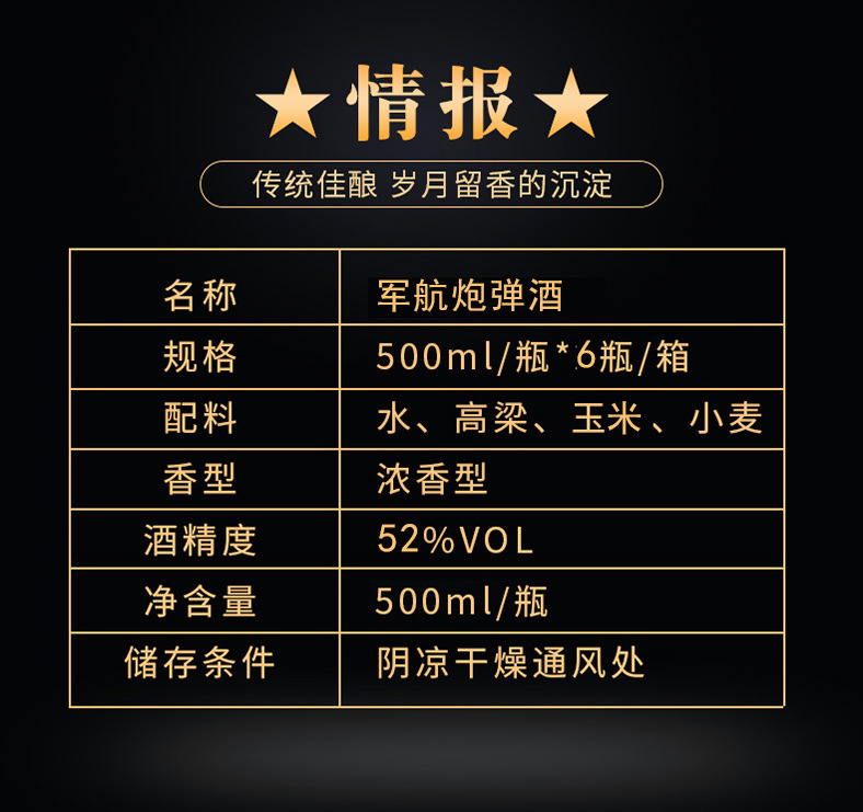 军航炮弹白酒 军酒纪念酒 粮食浓香型高度白酒 礼盒装批发