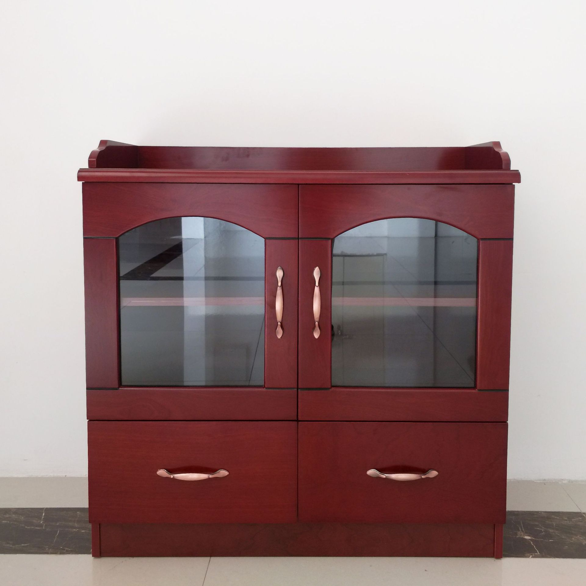 实木茶水间柜子会议室酒店办公室收纳柜餐厅边柜储物柜贴木皮矮柜