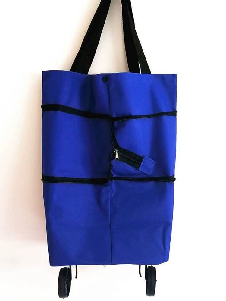 便携式拖轮购物袋买菜车手拉包伸缩式带轮手提可折叠大容量环保