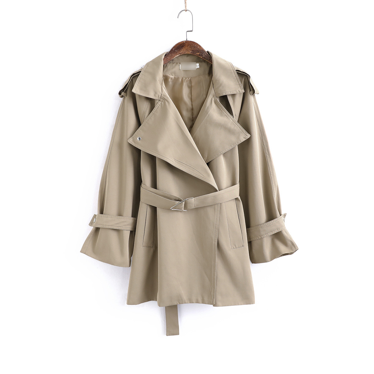 011119气质风衣外套小个子2020秋季新款宽松韩版挺廓中长上衣