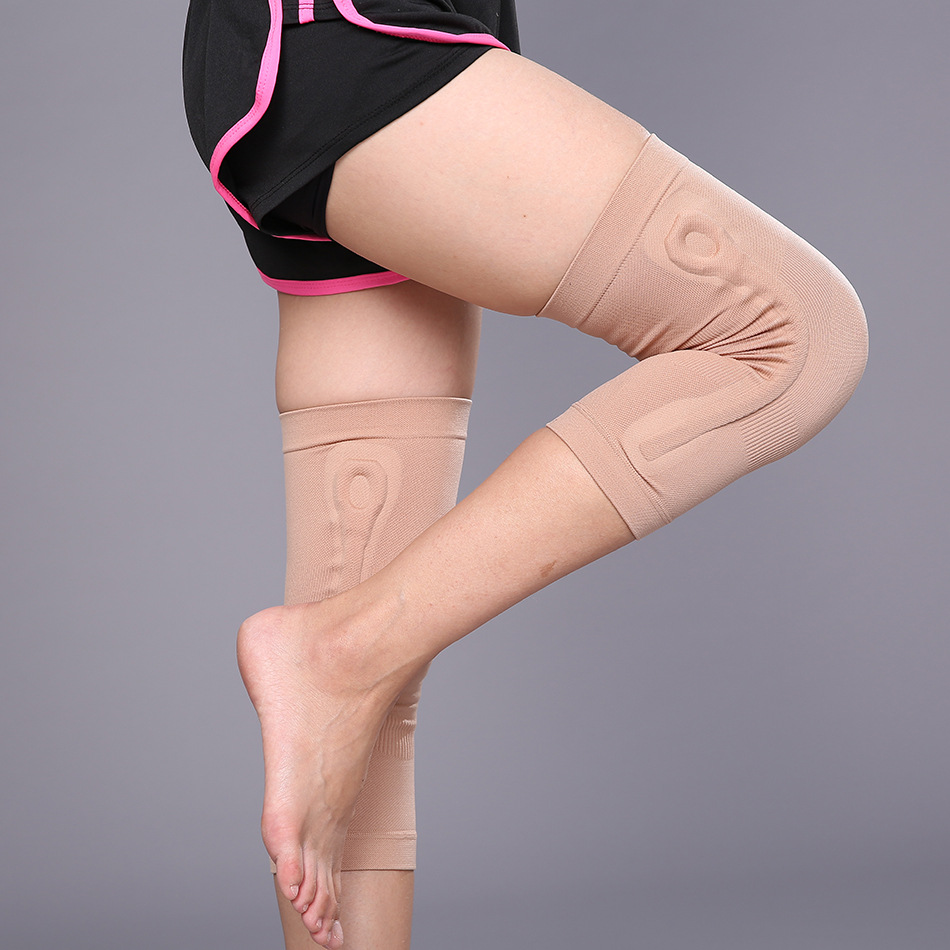Support Bar Elastic Non-Slip Silicone Knee Cap Sports Protective Gear Old Cold Legs Middle-Aged and Elderly Leg Warmer Joint Anti-Injury