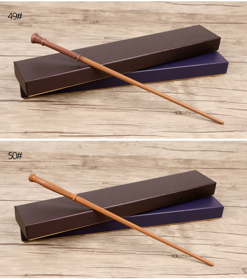 厂家批发哈利卢娜食死徒纳吉尼魔法棒玩具金属芯魔杖圣诞礼物棕盒