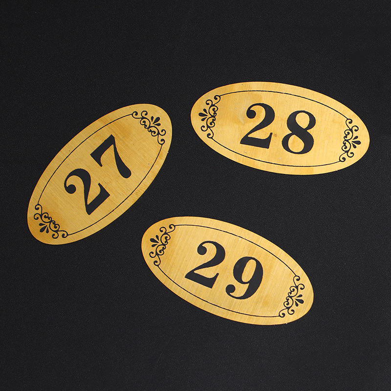 钛金凹字门牌号可定制腐蚀底小区住户牌电镀金色个性门牌字号定做