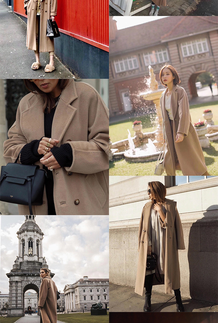 2020冬季新款101801m家羊绒大衣女经典羊绒外套三十而已同款