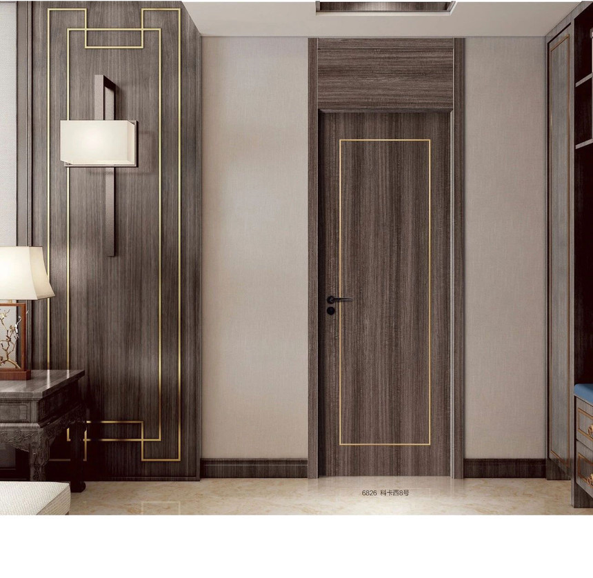 定制多层全实木生态免漆门室内套装木门房间门拼色套色门非油漆门