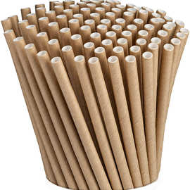 环保牛皮纸吸管 一次性纸质吸管