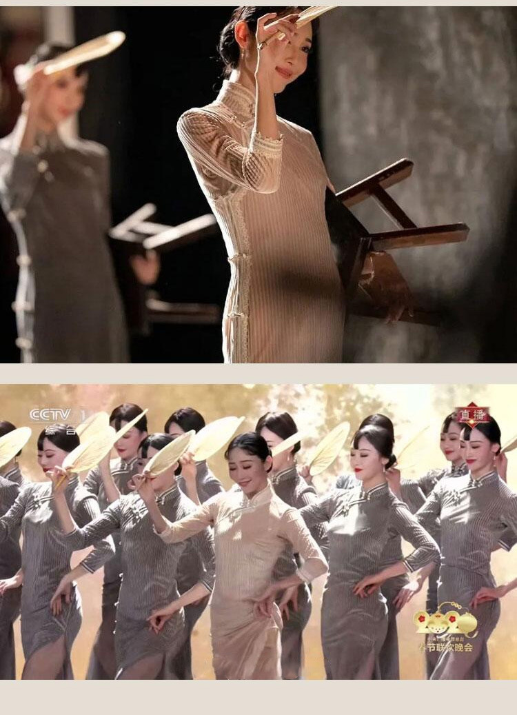 舞剧渔光曲民国旗袍女永不消逝的电波同款现代舞艺考舞蹈演出服装