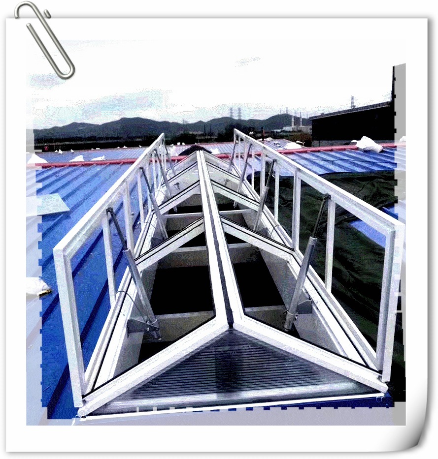 开启采光排烟天窗 屋顶小阁楼朔通手动天窗 铝合金框90度手动天窗